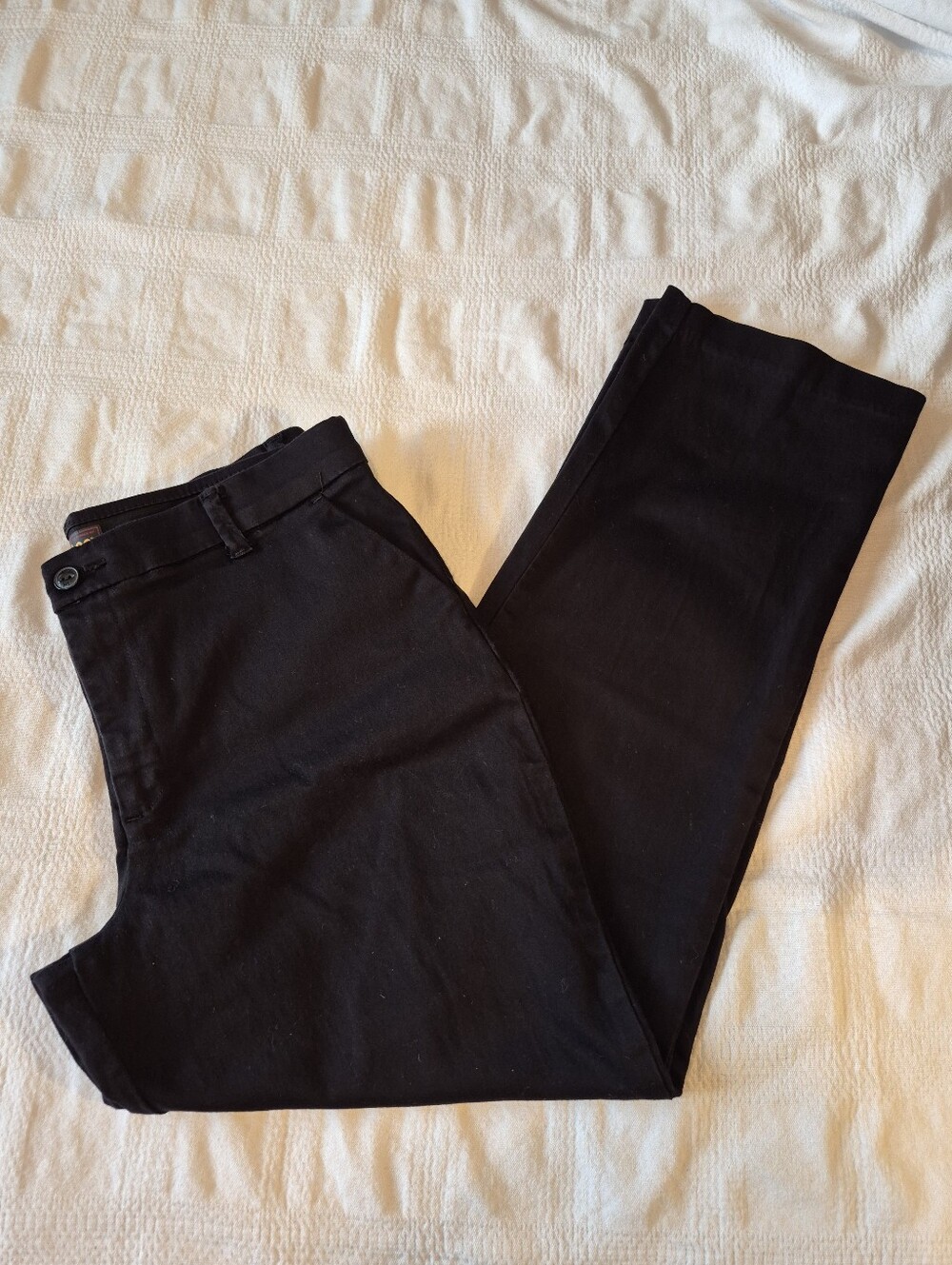 Lee women's size 12 black stretch chino, 4 pockets VGUC